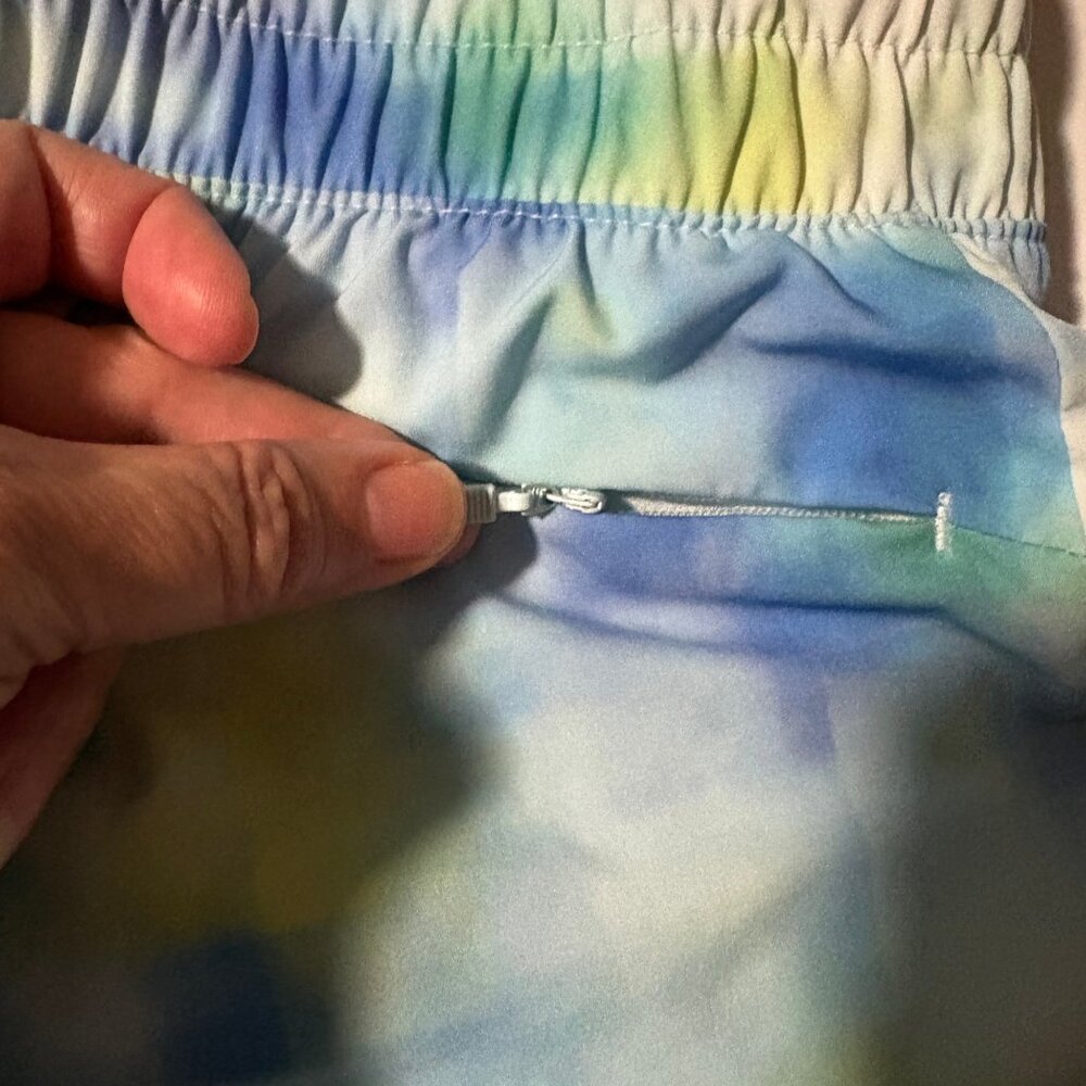 Avia Blue Green Tie Dye Running Shorts Small Lined Athletic - Picture 7 of 9